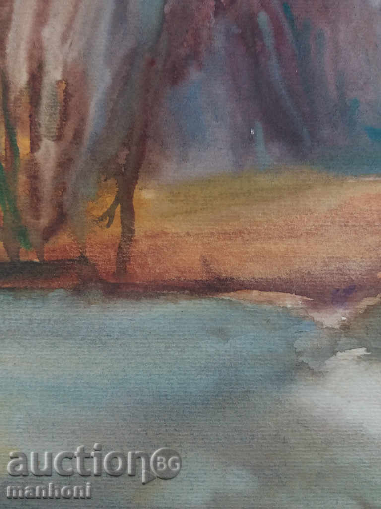 1282 Hristo Iliev Autumn landscape watercolor Р.30 / 42 см with price 20.00 BGN | € 10.23 1282 Hristo Iliev Autumn landscape watercolor Р.30 / 42 см with price 20.00 BGN | € 10.23