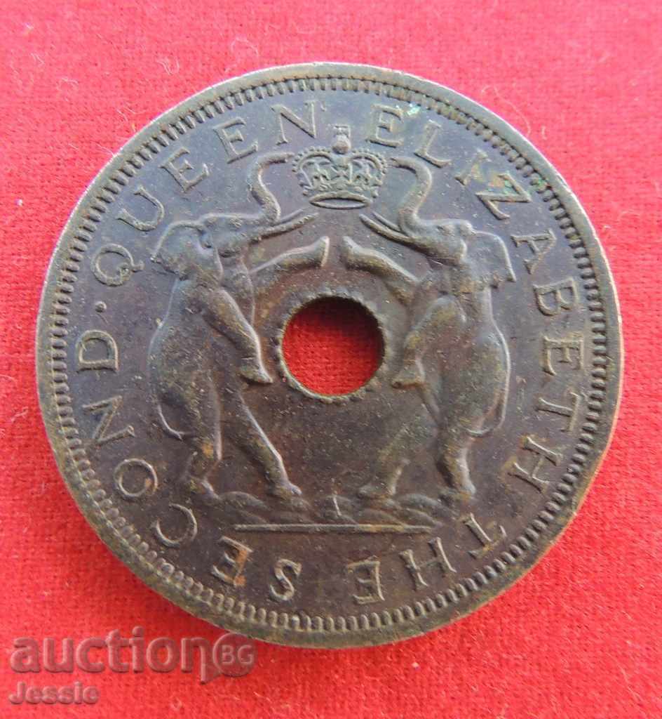 1 пени 1962 г. Родезия и Нясаланд /Британски протекторат/ с цена € 10.95 | 21.42 лв.