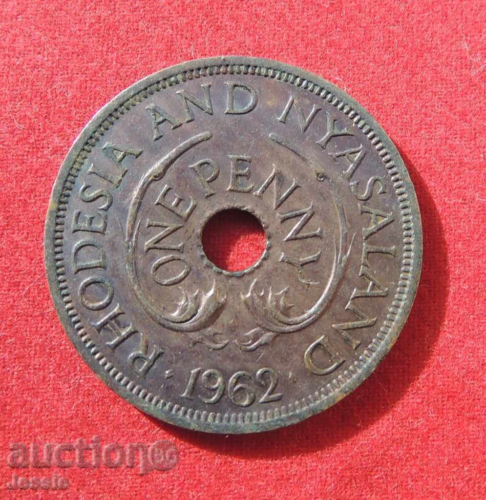 1 penny 1962 Rhodesia and Nyasaland /British Protectorate/