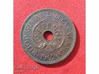 1 penny 1962 Rhodesia and Nyasaland /British Protectorate/