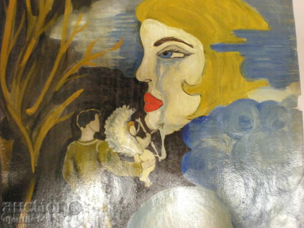 Auction  Oil painting, cardboard-Davidson-97