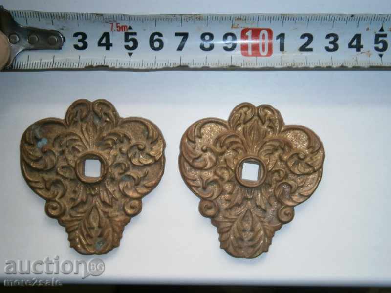 BROWS APPLICATIONS - 2 BROS - BRONZE - ORNAMENTS - 6.3 X 5.5 - 6