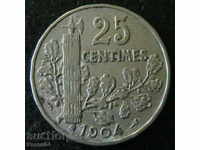 25 centime 1904, Franța