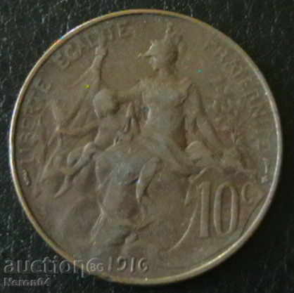 10 centime 1916, Franța