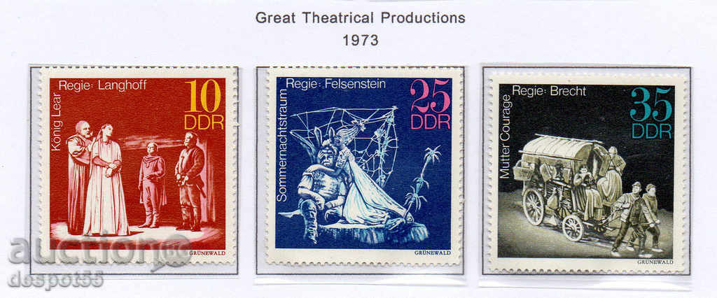 1973. GDR. Familiar theater productions.