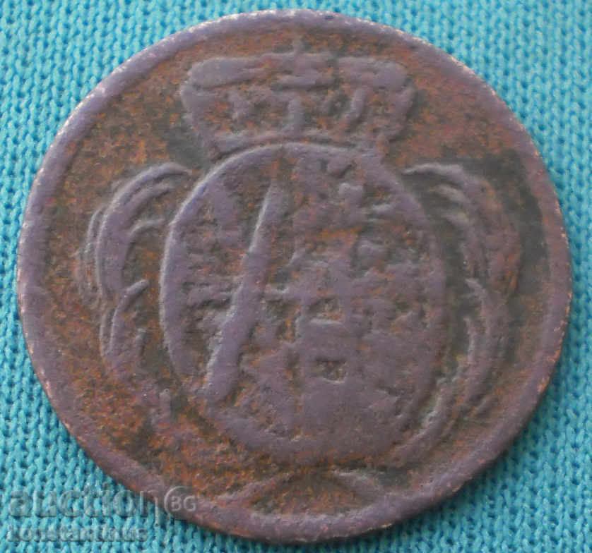 Saxony-Alberta Germany 1 Pfennig 1806 Rare Coin