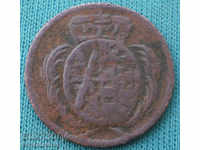 Саксония-Албертин Германия 1 Пфенниг 1806г. Рядка Монета