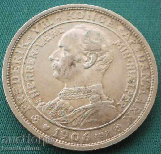 Danemarca 2 Coroanele 1906 aniversare UNC Rare cu preț € 53.69 | 105.01 BGN