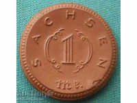 Germania - Saxonia 1 Mark 1921 UNC Rare