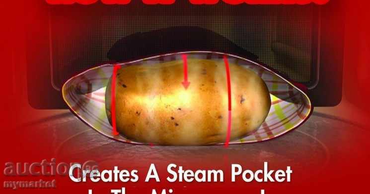 Cooked aromatic potatoes in just 4 minutes in the microwave with price 16.00 BGN | € 8.18 Cooked aromatic potatoes in just 4 minutes in the microwave with price 16.00 BGN | € 8.18