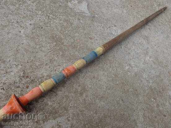 Hurka wooden spindle old primitive - 5 Hurka wooden spindle old primitive - 5