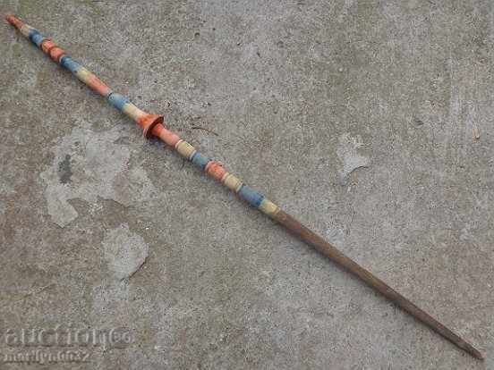 Hurka wooden spindle old primitive - 7 Hurka wooden spindle old primitive - 7