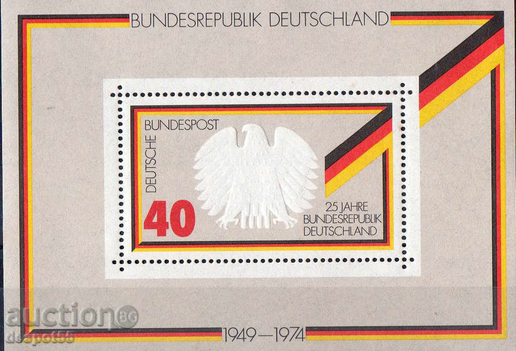 1974. FGR. '25 Republica Germania. Block.