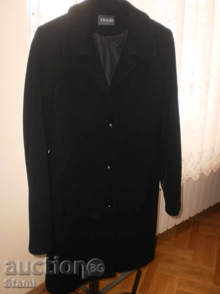 Ladies classic ADAGIO black coat, new, size EU 40 with price 52.00 BGN | € 26.59 Ladies classic ADAGIO black coat, new, size EU 40 with price 52.00 BGN | € 26.59