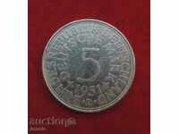 5 timbre 1951 D Germania argint