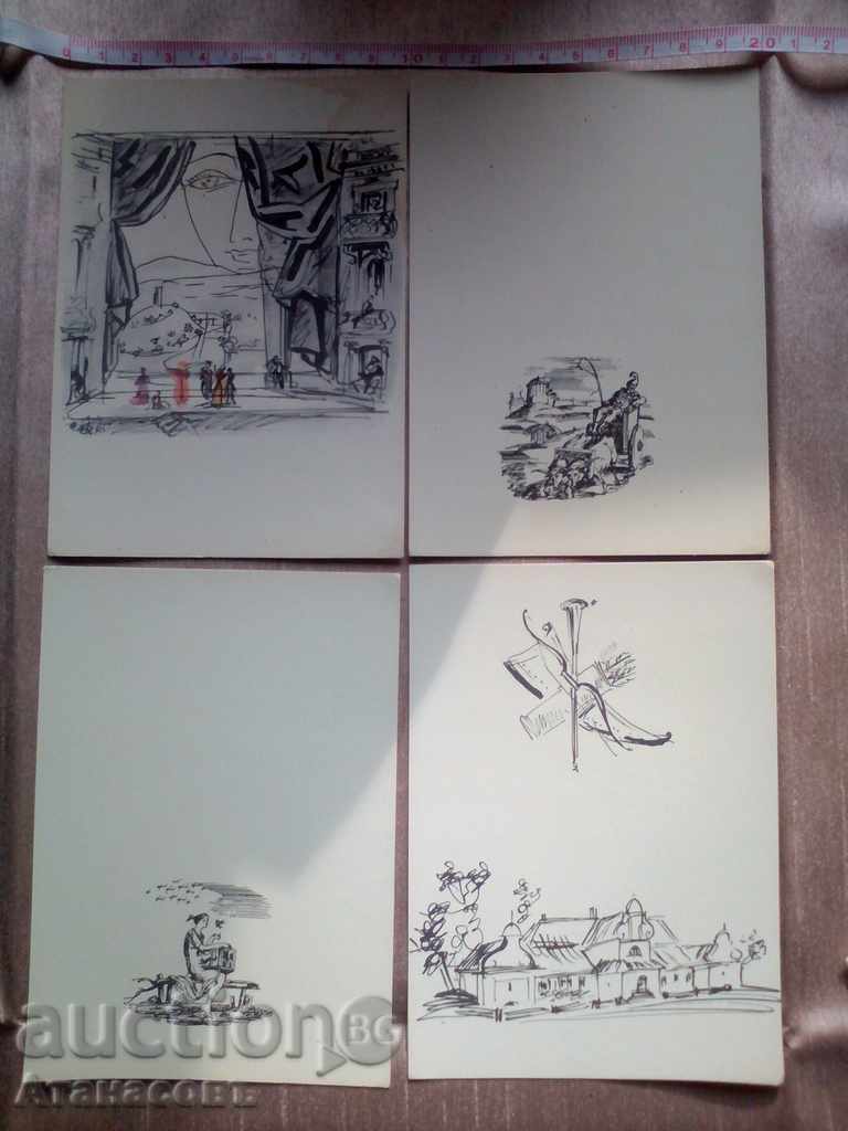 Auction Cards Antoni Uniechowski 1970 Auction Cards Antoni Uniechowski 1970