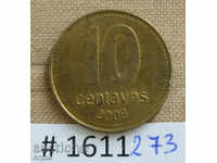 10 центавос 2008 Аржентина