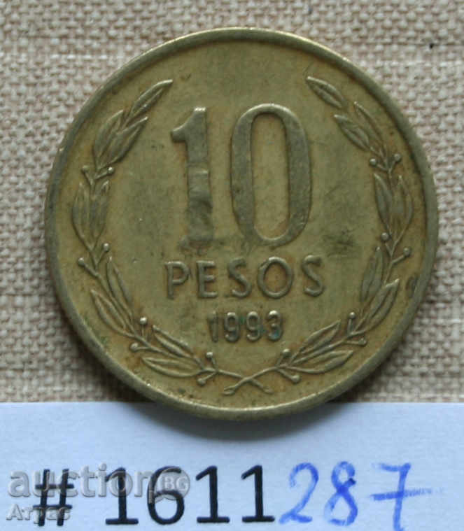 10 песос 1993  Чили