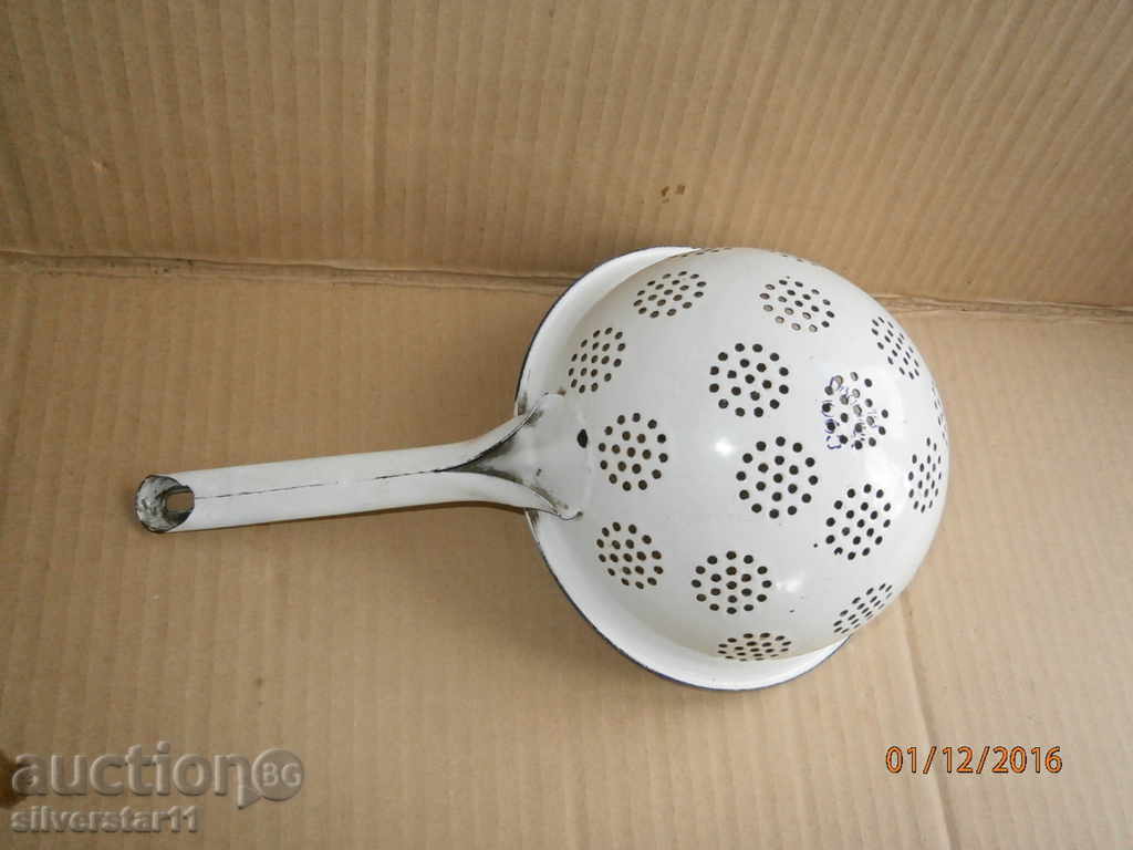 Old enameled colander, enameled dish - 5 Old enameled colander, enameled dish - 5