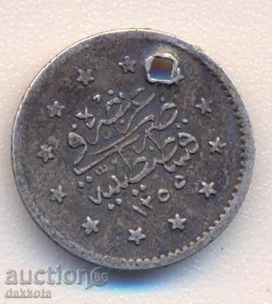 Turkey kuruş 1255/year 13=1852 silver, R Turkey kuruş 1255/year 13=1852 silver, R