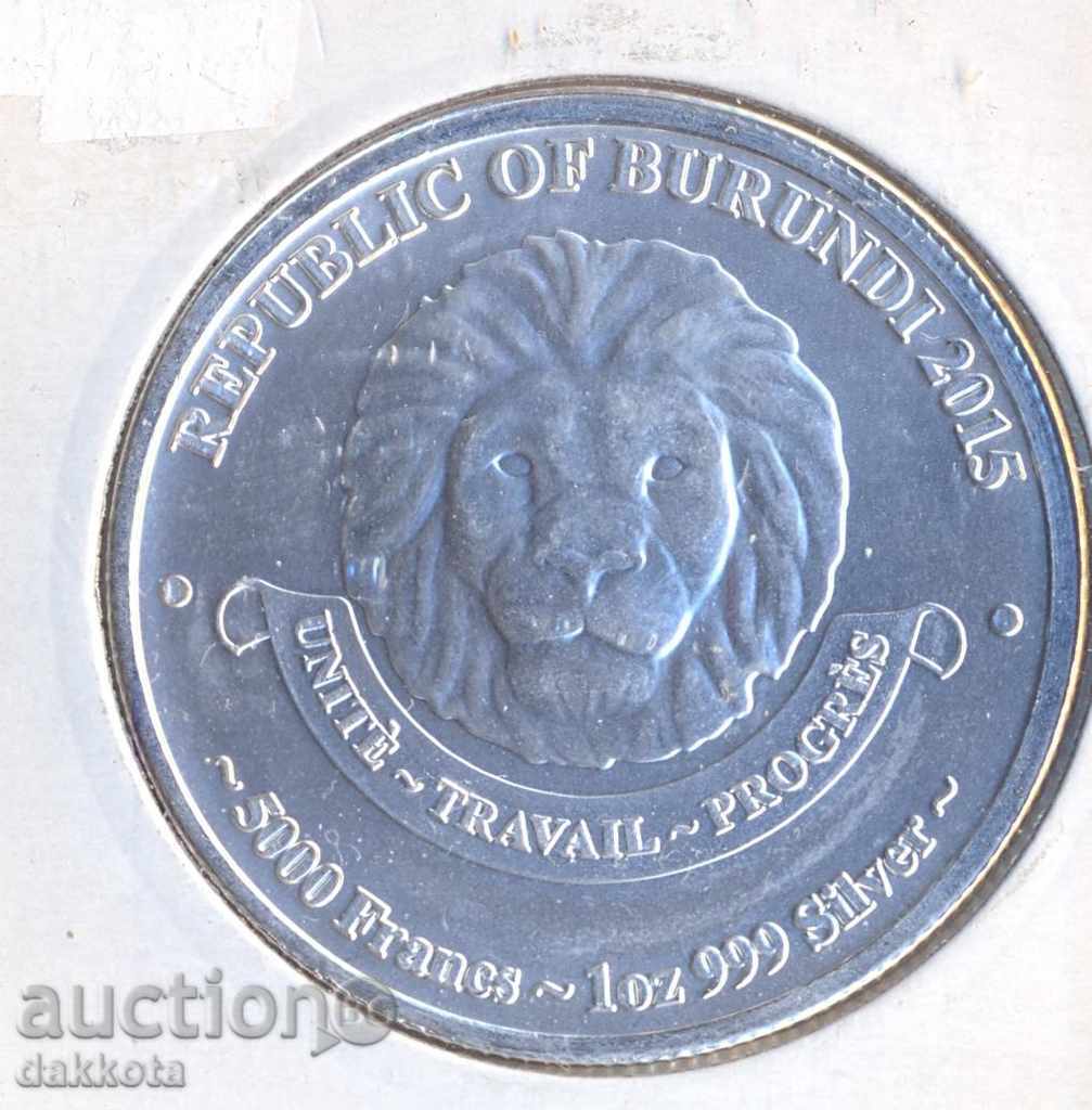 Burundi 5000 franki 2015 - 1 oz uncie troy 999 Argint