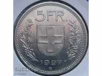 Швейцария 5 фр.1997в