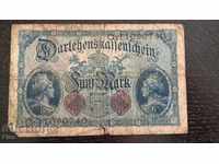 Банкнота - Германия - 5 марки | 1914г.