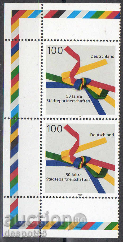 1997. Germany. 50 years of twinning of 5 European cities.