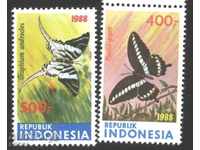 Чисти марки Фауна Пеперуди 1988 от Индонезия