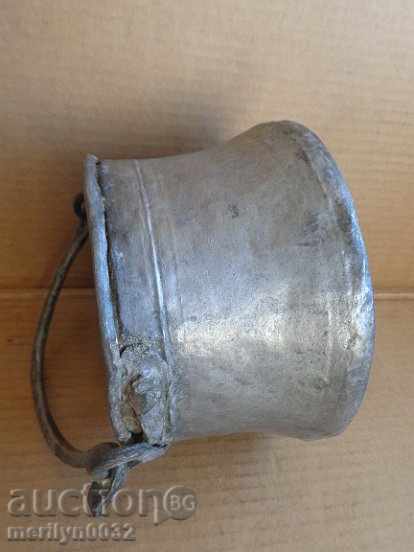Tinned cauldron, old coin with inscription, copper vessel, coin - 7 Tinned cauldron, old coin with inscription, copper vessel, coin - 7