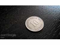 Райх монета - Германия - 10 пфенига | 1915г.; серия D