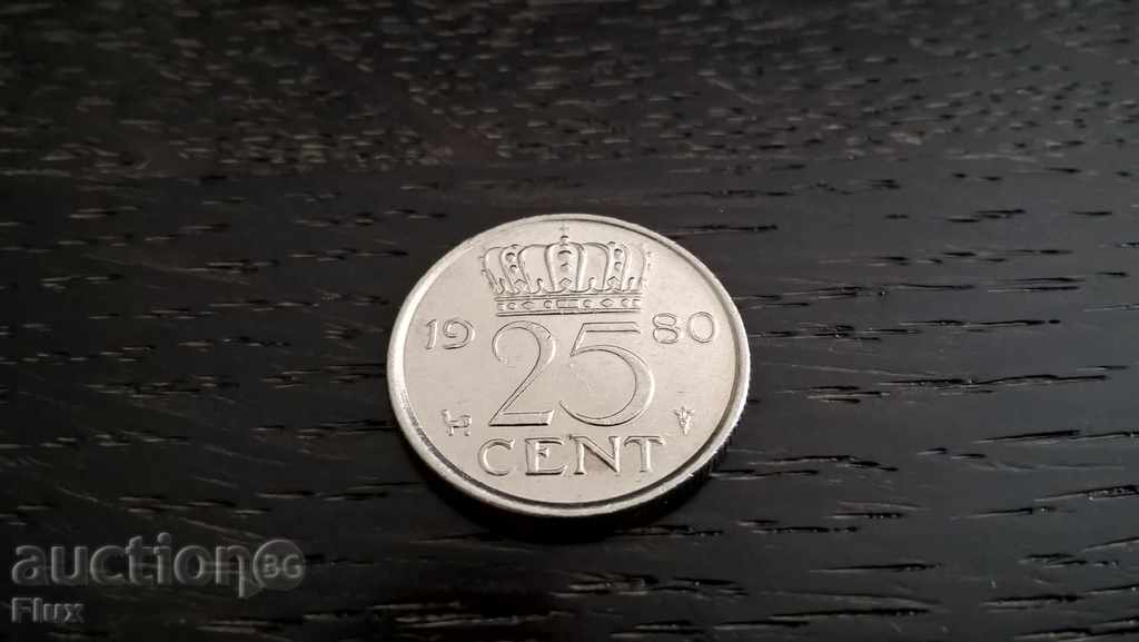 Moneda - Țările de Jos - 25 de cenți | 1980. cu preț 0.60 BGN | € 0.31
