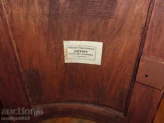 Old vanity buffet mirror cabinet furniture with crocheted lace - 5 Old vanity buffet mirror cabinet furniture with crocheted lace - 5