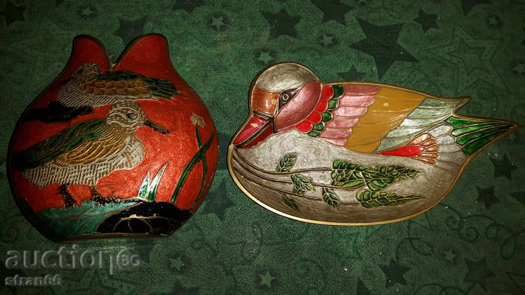 Antique Brass Fine - Vase and Bomboniera - LOT 2 τεμ