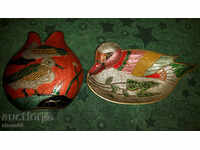 Antique Brass Fine - Vase and Bomboniera - LOT 2 pcs
