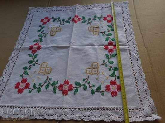 Old embroidered cardboard, tablecloth, millet, Bulgarian embroidery with price 49.00 BGN | € 25.05 Old embroidered cardboard, tablecloth, millet, Bulgarian embroidery with price 49.00 BGN | € 25.05