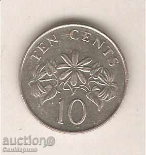 +Сингапур  10  цента  1989 г.