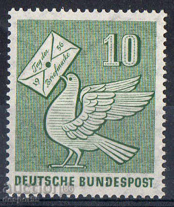 1956. ГФР. Ден на пощенската марка. Пощенски гълъб.