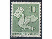 1956. ГФР. Ден на пощенската марка. Пощенски гълъб.