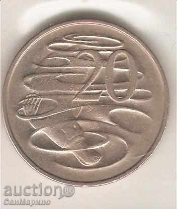 +Австралия  20  цента  1967 г.