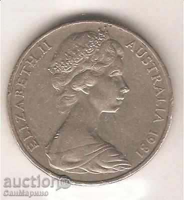 + Australia 20 cents 1981 with price 1.20 BGN | € 0.61