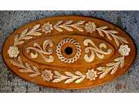 Rosette - ellipse, woodcarving for ceiling, handmade