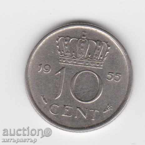 10 Cents 1955 Ολλανδία