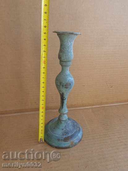 Old bronze Ottoman candlestick, lamp, candelabra candle - 7