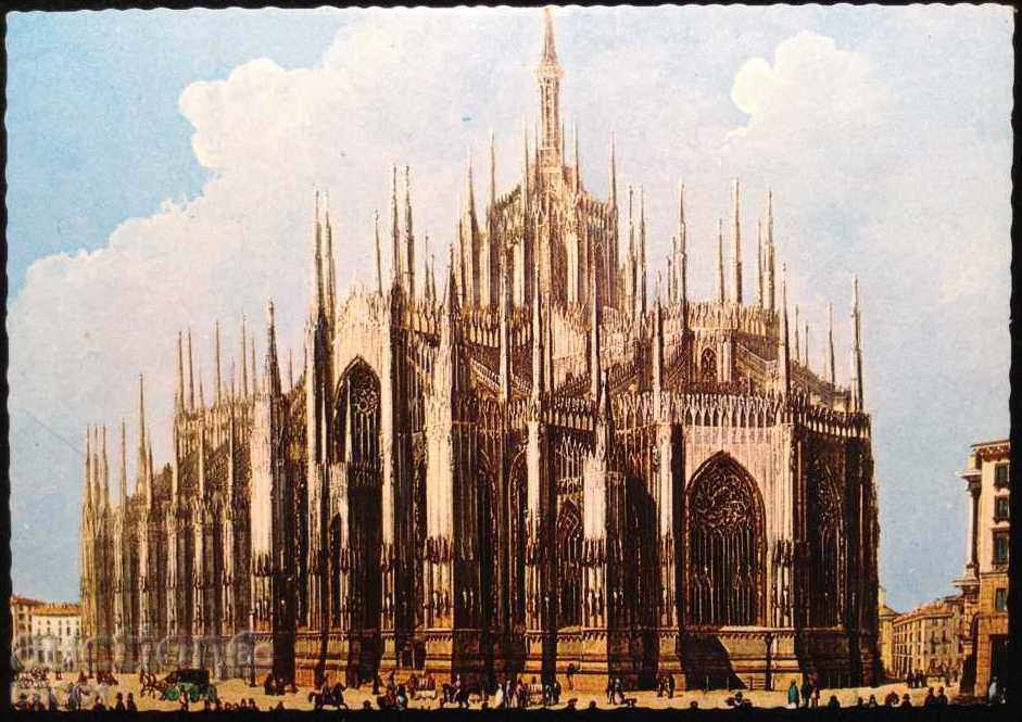 Domul din Milano carte poștală, Italia