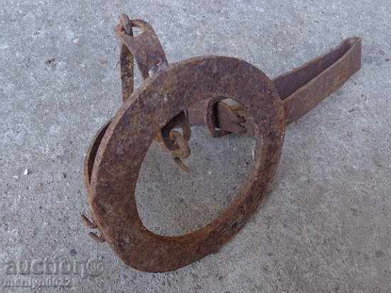Delivery of Old hand forged trap, wrought iron primitive Delivery of Old hand forged trap, wrought iron primitive