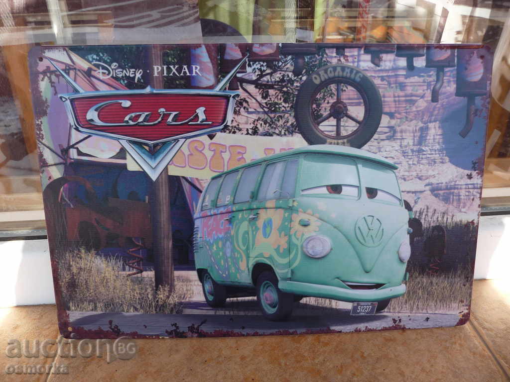 Μεταλλική πλάκα αυτοκίνητο VW λεωφορείο Disney Pixar Cars Disney Fillmore