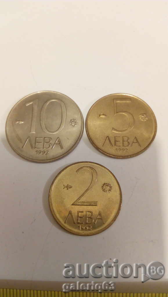LOT MONEDE 2,5,10 EURO 1992