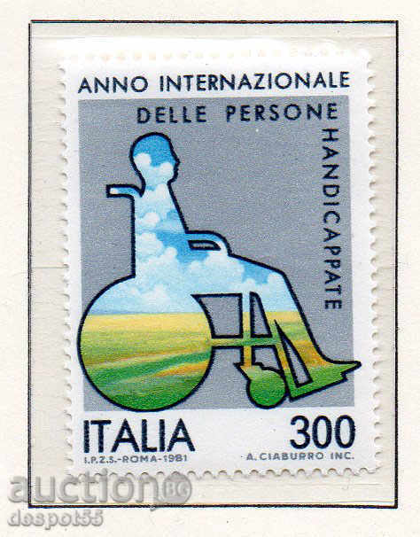 1981. Italy. International Year of Disabled People.