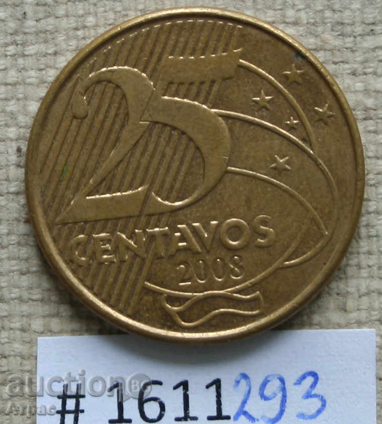 25 cents 2008 Brazil